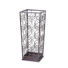 Wrought Iron Umbrella Stand Hotel Lobby Home Rain Gear Storage Rack Long Handle Umbrella Storage Bucket (Color : Brown) (Brown)