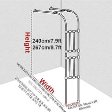 Sturdy Metal Half Side Garden Arch White Trellis for Climbing Plants Decorative Pavilion 180x240x50 cm Outdoor Garden Support Structure