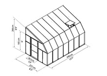 Palram - Canopia Sun Room Polycarbonate Lean-to Solarium 8' x 14', White