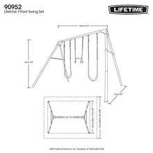 Lifetime Metal Swing Set for Kids Outdoor Heavy Duty Playset Green/Tan