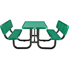 Global Industrial 6'L Rectangular Picnic Table with Backrests, Green