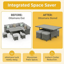 Wisteria Lane 7 Piece Patio Furniture Set, Patio Sectional for All Weather