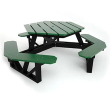 Frog Furnishings Hex Table Bench, Portable Outdoor Table, for All Weather, Backyard, Dining Party, Patio, Also for School, College, Park, Playground, Swimming Pool