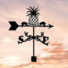 Pineapple Metal Weathervane Stainless Steel Weather Vane with Roof Mount Roof Garden Decorations for Outdoor Farm Yard Garden Gazebo Wind Vane (Style 5) (Style 1)