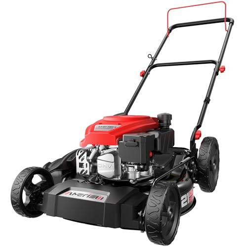AMERISUN 21" Gas Lawn Mower,144cc Engine,2-in-1 Mulching & Side Discharge