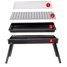 AFPSDLFJDLS Pull Type Barbecue Rack Household Charcoal Grill Outdoor Skewer Stove