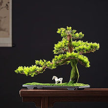 LSHAOBO Simulation Welcome Pine Tree Bonsai Ornaments Artificial Bonsai Tree Plant Indoor Home Office Decoration Desktop Ornaments