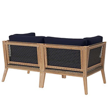 Modway Clearwater Loveseat Gray Navy