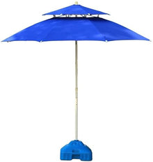 A1DFDFGOQSFG Parasols 9' Beach/Pool/Garden/Patio Umbrella Double Top, Water/UV-Resistant Market Outdoor Table Umbrella (Color : Blue, Size : 9 Ft/270cm) (Blue 9 Ft/270cm)