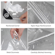Waterproof PVC Tarpaulin with Grommets,Outdoor Clear Tarp Curtains,Garden Pergola Gazebo Patio Porch Carport Transparent Tarpaulin Side Panels with Zipper,Rain Curtains,W×H-3 * 3m(9.8 * 9.8ft)