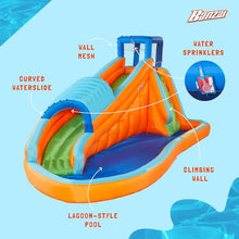 BANZAI Surf Rider Inflatable Water Park with Waterslide, Pool, and Sprinklers Multicolor