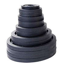 Body-Solid Cast Iron Olympic Weight Plate Set with Bar 355 lb Black