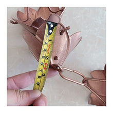 LZPHGB Rain Chain, Japanese Temple Rain Chains for Downspouts Brass Chain Roof Gutters Vintage Copper Gutter Drainage for Exterior Gutters,Nero