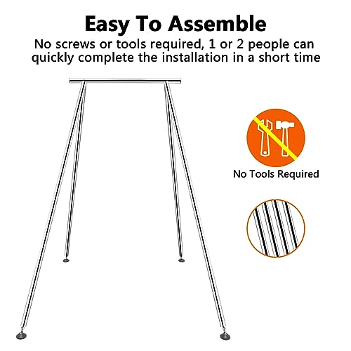 TECSPACE Adjustable Height Aerial Yoga Frame & Hammock Light Purple