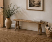 Artissance 20" H Vintage Noodle Bench 5-5.5ft Long Weathered Natural (Size and Finish Vary)