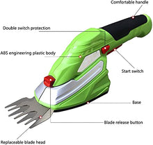 AMYYTL 3.6V Cordless Grass Shear, 2-in-1 ELD Hedge Trimmer, Small Electric with 2000Mah Lithium Ion Battery/Charger, Used for Pruning Plants Or Lawn Cultivation