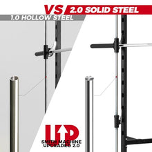 RitFit Smith Machine Power Rack with LAT-Pull Down System, Landmine, Barbell Bar, Plate Storage Pegs Black