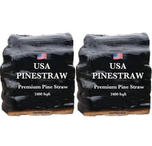 Long Needle Pine Straw Mulch - 2400 Sqft Coverage 2 Set - Premium USA Harvested PineStraw for Landscaping, Weed Control, Moisture Retention & Erosion Control - USA Pinestraw