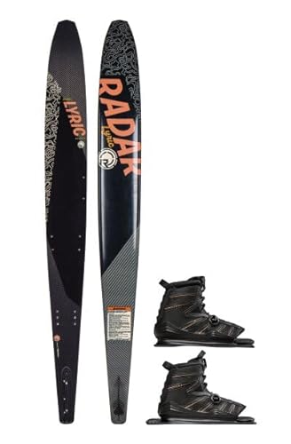 Radar Graphite Lyric Waterski w/Double Lyric Boot BOA - STD Black / Orange
