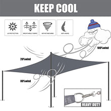 LWJQRSP Outdoor Solar Umbrella with UV Protection Waterproof Rectangular Canopy for Patio Garden Pool Beach Sun Shade Fabric with Mounting Kit