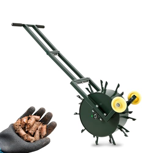 Heavy-Duty Rolling Core Lawn Aerator with Dual-Row Hollow Tines