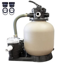 HYDROTOOLS by SWIMLINE 71405HCK 14 Inch Sand Filter Combo with Connection Kit for Soft Sided Pools | Compatible with Intex Bestway Polygroup | 0.5 HP (0.43 THP) Pump 2400 GPH | 60 Pound Sand Capacity