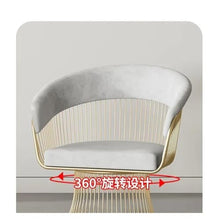 OUTIFUOSSR Cream Swivel Lounge Chair Minimalist Living Room Balcony Reception Light Luxury Furniture(1)