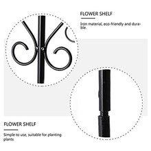 3 Tier Iron Plant Stand Flower Pots Rack Display Shelf Home Decoration Potting Ladder (Color : Black, Size : 60.00X33.00X17.50cm)
