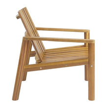 Christopher Knight Home Mabel Outdoor Acacia Wood Lounge Chairs with Arms, Solid Patio Chairs Set of 2 with Slatted Back & Curved Seat, Modern Wooden Outdoor Chairs for Patio Deck Balcony, Teak