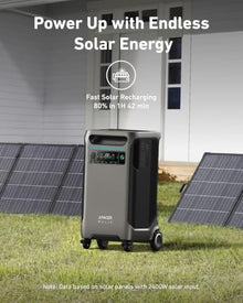 Anker SOLIX F3800 Portable Power Station and 400W Bifacial Panel, 3,840Wh