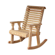 Amish Heavy Duty 600 Lb Roll Back Pressure Treated Rocking Chair (Unfinished)