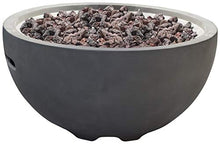 Nantucket Concrete Fire Pit 26" x 26" Outdoor Patio Firepit Includes Lava Rocks Modern Fire Pits & Outdoor Fireplaces for Garden, Deck, Indoor & Outdoor Heating