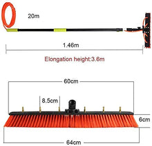 3-11M（ 12FT-36FT） Cleaning Photovoltaic and Solar Panels Water/Hose Fed Extendable Pole Window Cleaning Brush Equipment Cleaning Photovoltaic and Solar Panels