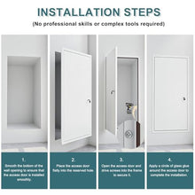 Access Panel 24x36 30x48 Inch, Aluminum Frame Access Doors White Opening Flap Cover Plate, Plumbing Inspection Hatch for Wall Ceiling(24x48in/61x122cm)