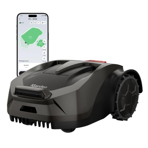 iGarden R55 Robotic Lawn Mower Wire Free NetRTK & Stereo Vision, 0.4 Acre