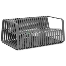 JOSOGO Courtyard Balcony Sofa, Park Aluminum Table and Chair Combination Coffee Table, Outdoor Terrace Leisure Chair(A6)