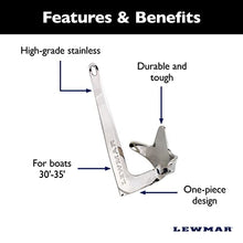 Lewmar 0058910 Claw Anchor Stainless Steel Multi 22 lb