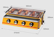 BBQ Grill Gas Burners Yellow Glass Shield Barbecue for Outdoor Preferential