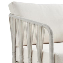 Breeze Cream Metal Outdoor Swivel Lounge chair with Pearl Cushions