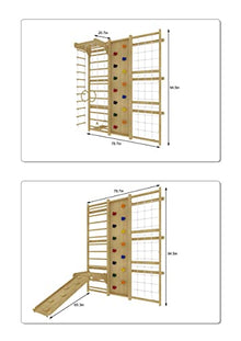 Avenlur 9-in-1 Swedish Ladder Wall Gym Set Wood