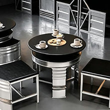JOSOGO Balcony Table and Chair Set, Leisure Bistro Dining Set, Comfortable Sitting Experience Small Furniture for Relaxation(3A)