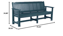 Sequoia Professional CM-BENSQ62-NBE Commercial Grade Exeter 6 Foot Garden Bench, Nantucket Blue
