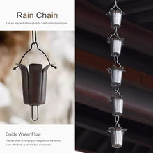 YUSIWOAL Pewter Petal Rain Chain for Gutter Downspout Alternative Outdoor Garden Decoration(300cm (118 1/8)