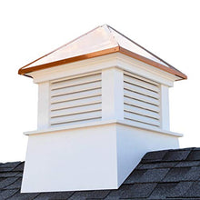 Good Directions Vinyl Manchester Louvered Cupola with Pure Copper Roof, 48" x 64", White