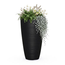 Mayne Milano 42in Tall Round Modern Planter, Black