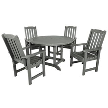 Highwood Lehigh 5-Piece Round Dining Set Coastal Teak