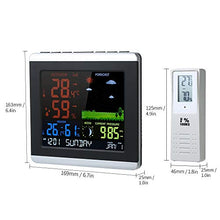 Digital Thermometer Hygrometer Weather Station，Color LCD Weather Forecast Clock