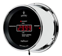 MaXimum Mystic Barometer Thermometer - Chrome Case, Black Dial