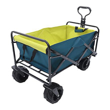 Collapsible Outdoor Festival Wagon,Folding Wagon Garden Cart,Utility Wagon, Beach Wagon with 7" Rubber Wheels,Pull Along Trolley with Adjustable Handle and 2 Cup Holders
