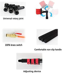 3-11M（ 12FT-36FT） Cleaning Photovoltaic and Solar Panels Water/Hose Fed Extendable Pole Window Cleaning Brush Equipment Cleaning Photovoltaic and Solar Panels